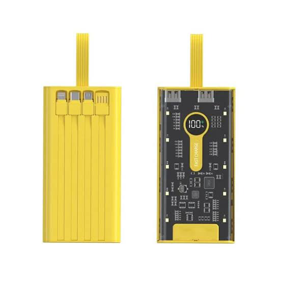 20000mAh Power Bank 22.5W PD Fast Charging with 4-in-1 Built-in Cable